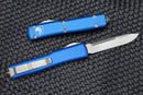 Microtech Ultratech Single Edge Stonewash Standard & Blue 121-10BL