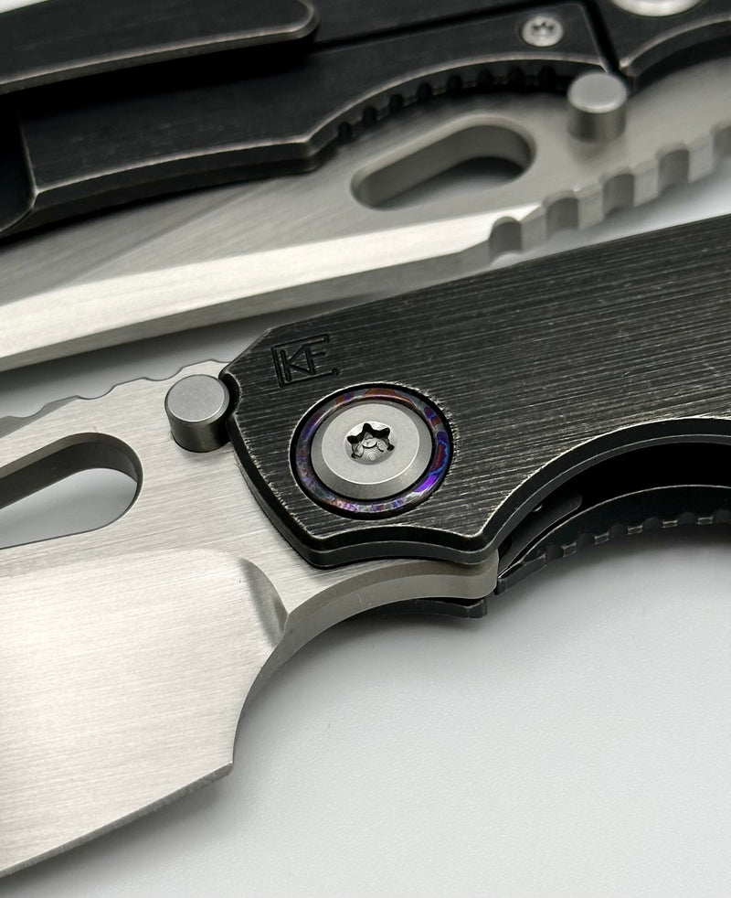 Custom Knife Factory Evo 3.0C Dark Ti w/ Hand Satin M390