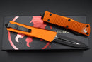 Microtech Troodon Orange w/ Double Edge Black Standard 138-1OR