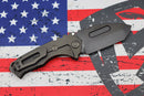 Medford Praetorian Genesis T S35 PVD Tanto Blade & PVD Ghost Flag Handles w/ PVD Hardware/Clip