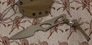 Spartan Blades FDE Enyo Waist Band/Neck Knife w/ Tan Kydex SB2DE