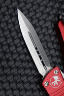 Microtech Troodon Satin Standard Double Edge & Red 138-4RD