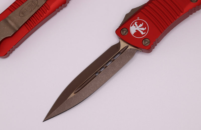 Microtech Troodon Double Edge Bronze Apocalyptic Standard & Red 138-13APRD