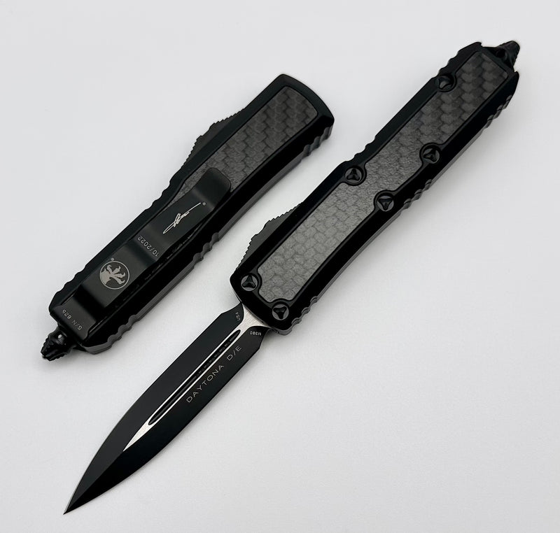 Microtech Daytona Double Edge Tactical w/ Carbon Fiber Inlays 126-1TCFIS