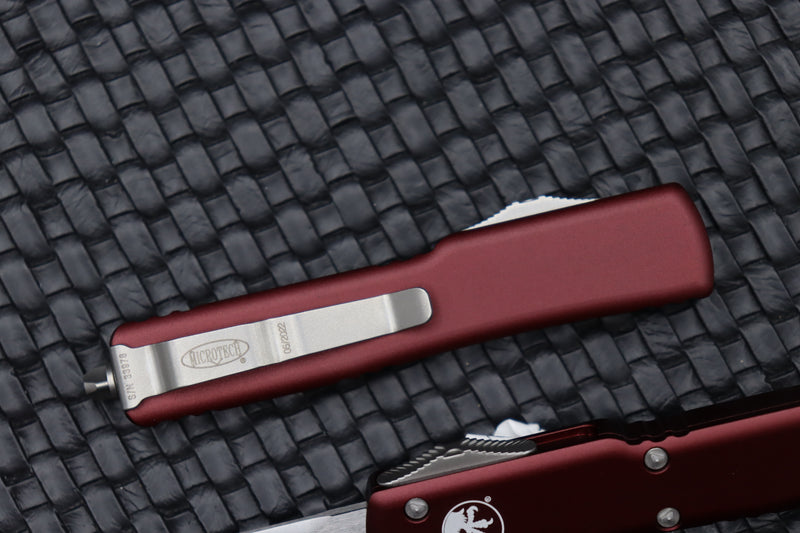 Microtech UTX-70 Single Edge Satin Standard & Merlot 148-4MR