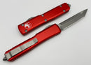 Microtech Ultratech Black & T/E Apocalyptic Full Serrated & Red 123-12APRD
