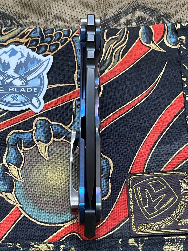 Medford Knife Praetorian T Flamed & Blue with S35 Tanto 104-027
