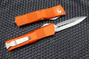 Microtech Combat Troodon Satin Standard Double Edge & Orange 142-4OR