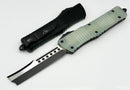 Microtech Combat Troodon Hellhound Straight Razor Tactical & Jade G-10 Signature Series 219R-1GTJGS