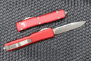 Microtech Ultratech Single Edge Stonewash Standard & Red 121-10RD