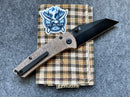 Kansept Knives Main Street Brown Canvas Micarta T1015A4