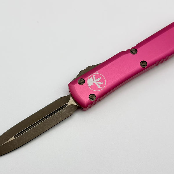 Microtech Ultratech Double Edge Apocalyptic Bronze & Pink 122-13APPK Microtech Ultratech Double Edge Apocalyptic Bronze & Pink 122-13APPK