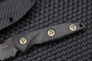Microtech Socom Alpha Mini Tanto Fully Serrated Black DLC & Carbon Fiber 114M-3DLCCFS