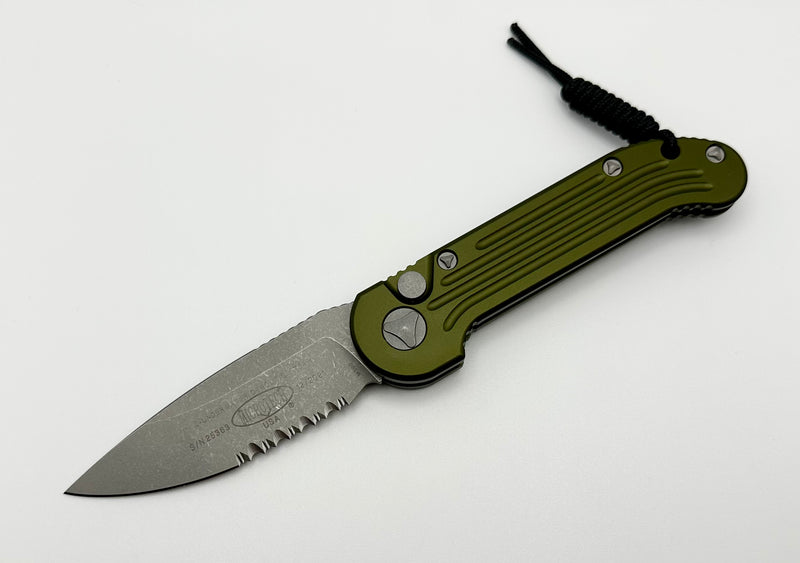 Microtech LUDT Apocalyptic Partial Serrated & OD Green 135-11APOD