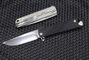 Medford M-48 Black Aluminum Handle & S35VN Tumbled Blade