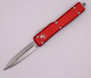 Microtech UTX-70 D/E Stonewash Standard & Red 147-10RD