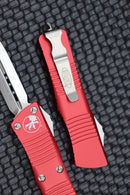 Microtech Troodon Satin Standard Double Edge & Red 138-4RD