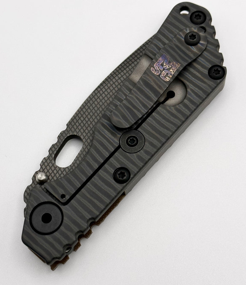 Mick Strider SnG ZigZag Multicolor Scale w/ Torched Lock Side & Cross Hatch Nightmare Ground Blade