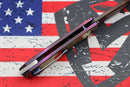Medford Marauder H Violet Handles w/ Faced/Bronze Flats, Violet Hardware/Clip & S35VN Vulcan Drop Point