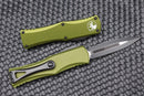 Microtech Hera Double Edge Black Full Serrated & OD Green 702-3OD