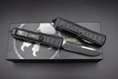 Microtech UTX-85 II Stepside 2 S/E Black Signature Series Partial Serrated 231II-2TS