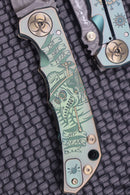 Spartan Blades Harsey Folder 2022 Special Edition Green Plague Doctor & Damascus