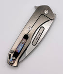 Medford Praetorian Slim Flipper S35VN Tumbled Drop Point & Faced/Flamed Handles w/ Flamed Clip