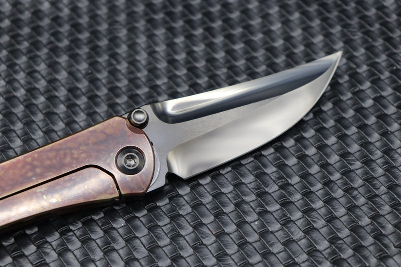 Marfione Custom Knives & Borka Blades Collaboration SBKF DLC Assassin Grind Diamond Finished M390 Blade & Bloodwash Scales