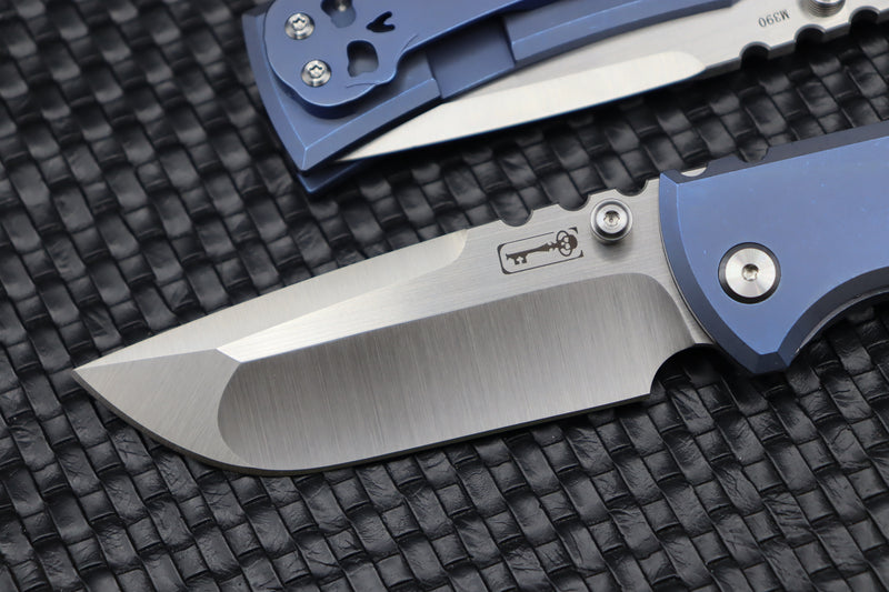 Chaves Knives Redencion 229 Blue Titanium & M390 Drop Point Exclusive