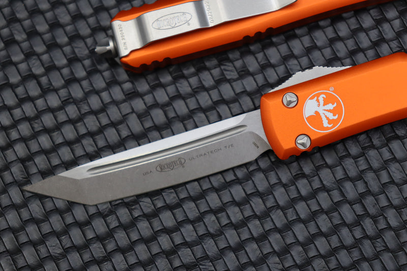 Microtech Ultratech Tanto Stonewash Standard & Orange 123-10OR