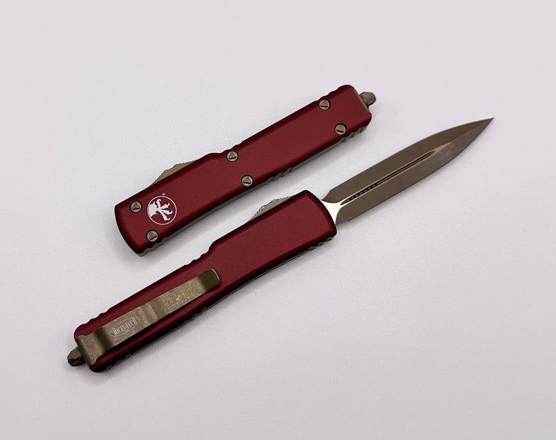 Microtech UTX-70 D/E Bronze Standard & Merlot 147-13APMR