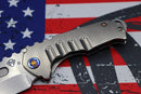 Medford Praetorian Genesis T S35 Tumbled Drop Point & Tumbled Handles w/ Flamed Hardware/Clip