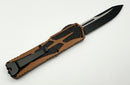 Heretic Knives Colossus Two Tone Black Single Edge Magnacut & Root Beer Handle H039-10A-RB