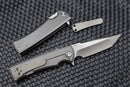 Chaves Knives Street Liberation Tanto M390 Flipper & Titanium
