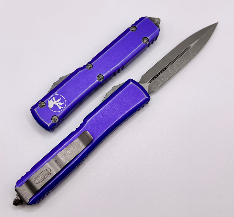 Microtech Ultratech Double Edge & Distressed Purple 122-10DPU