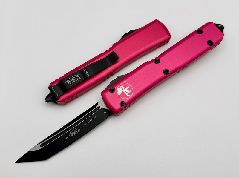 Microtech Ultratech Tanto Black Standard & Pink 123-1PK