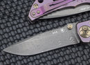Spartan Blades Harsey Folder 2022 Special Edition Purple Plague Doctor & Damascus