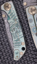 Spartan Blades Harsey Folder 2022 Special Edition Green Plague Doctor & Damascus