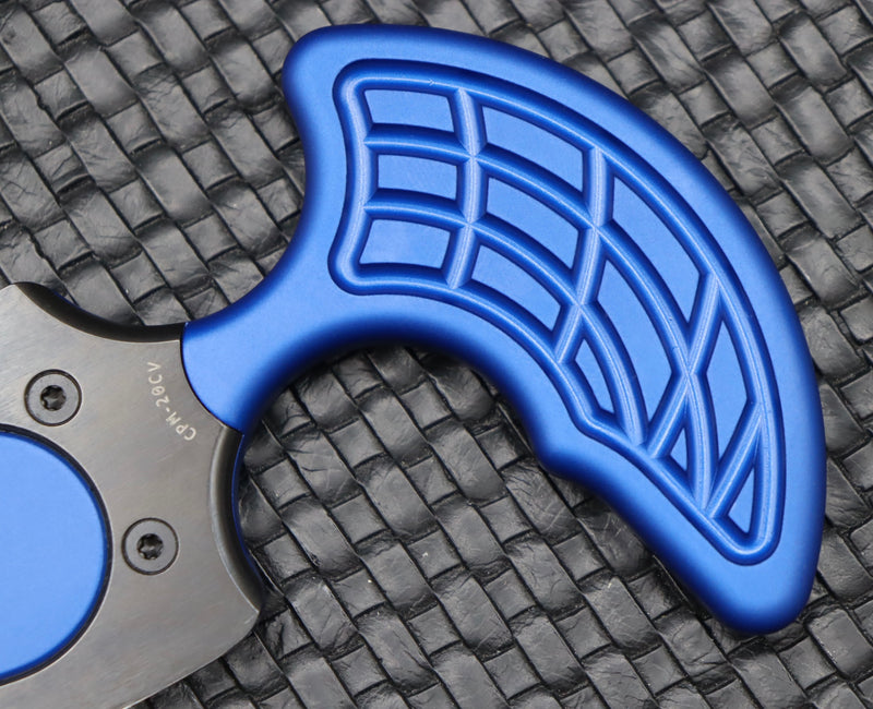 Heretic Knives Sleight Modular Push Dagger Blue Ano & DLC Blade w/ Teklok