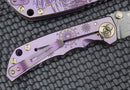 Spartan Blades Harsey Folder 2022 Special Edition Purple Plague Doctor & Damascus