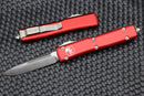 Microtech Ultratech Red & Single Edge Satin Standard 121-4RD