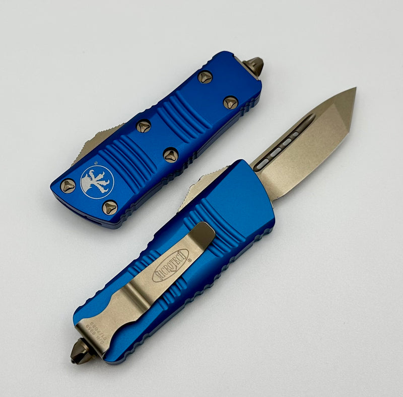 Microtech Troodon Mini Bronze Tanto & Blue 240-13BL