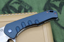 Medford Swift FL Framelock Flipper w/ Tumbled S35 & Blue Ano Handle