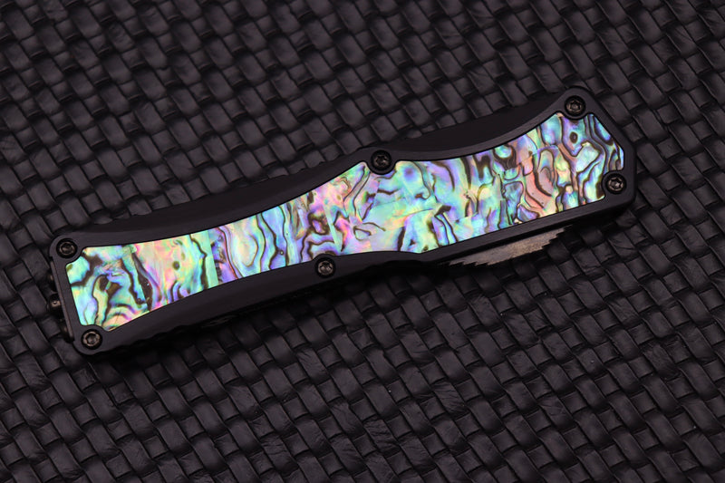 Heretic Knives Colossus Abalone & Tanto Cracked Ice Mirror Polish