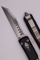 Microtech Ultratech Warhound Stonewash Standard & Black 119W-10S