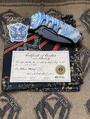 Medford Knife Praetorian T Flamed & Blue with D2 Tanto 103-010