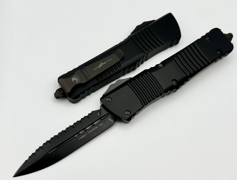 Microtech Combat Troodon Double Edge Full Serrated Tactical DLC Standard 142-3DLCTS