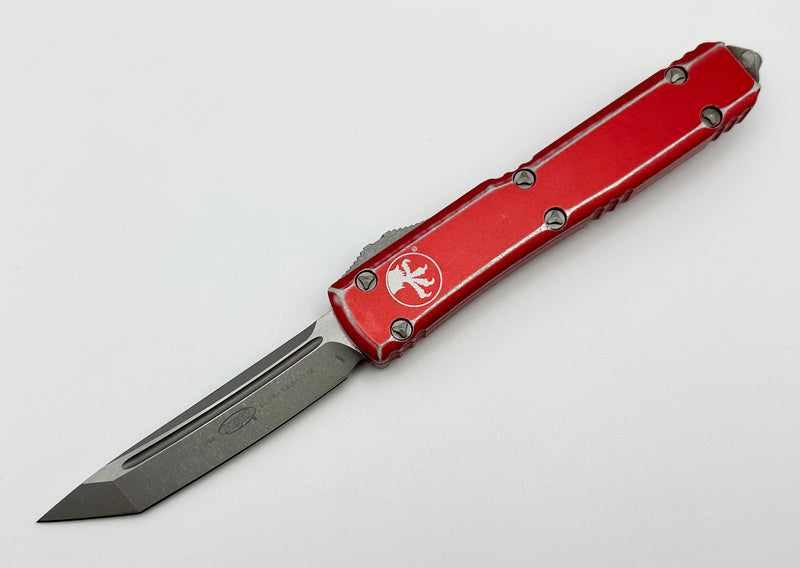 Microtech Ultratech Tanto Apocalyptic Standard & Distressed Red 123-10DRD