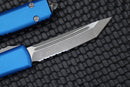 Microtech Ultratech Tanto Apocalyptic Partial Serrated & Blue 123-11APBL