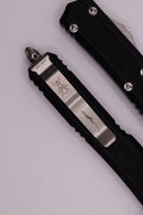 Microtech Makora Double Edge Stonewash Partial Serrated & Black 206-11S